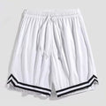 Men's gradient colour casual cropped pants in polyester fabric showing loose fit and cropped length