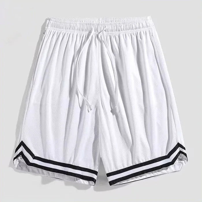 Men's gradient colour casual cropped pants in polyester fabric showing loose fit and cropped length