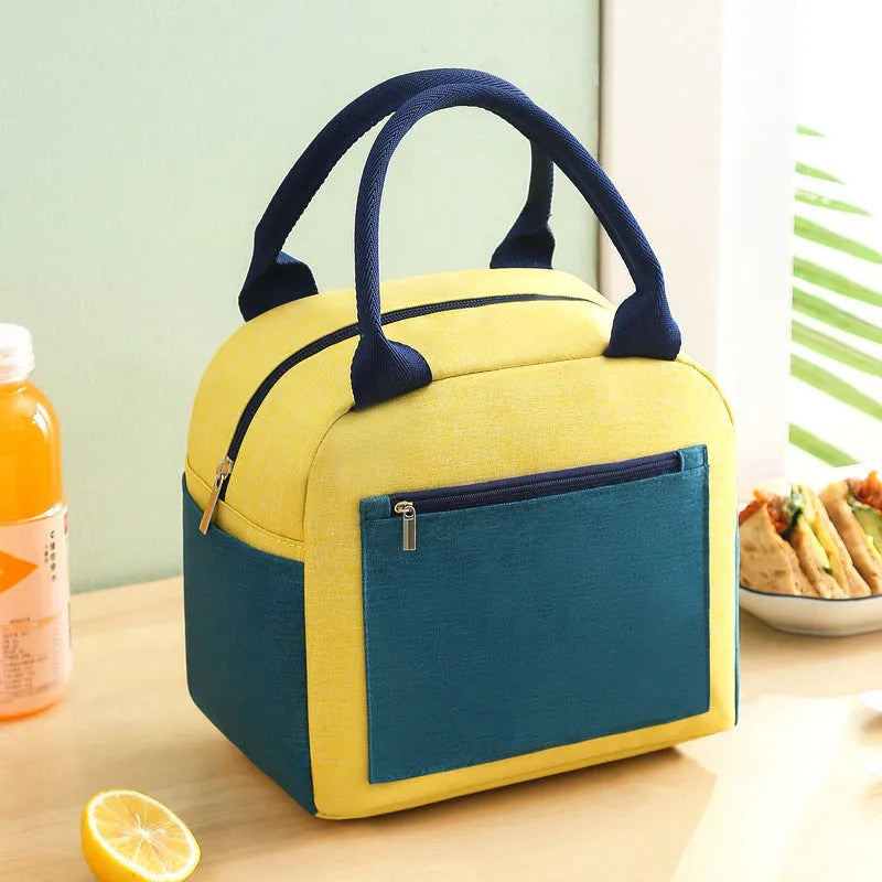 Aluminium foil insulation bag in blue colour with Oxford cloth exterior and thickened foil interior