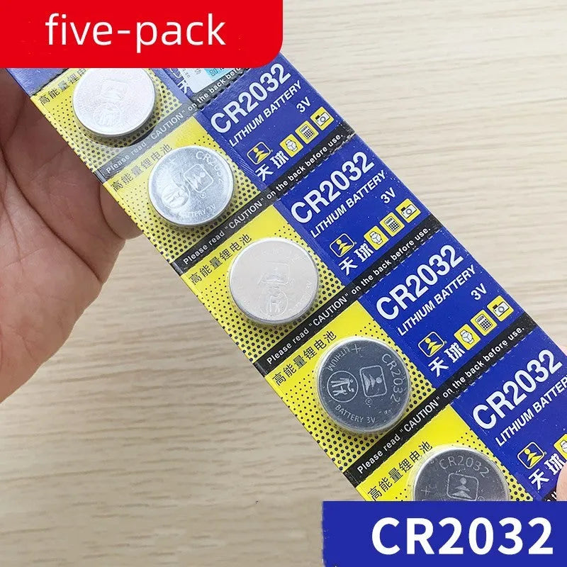 CR2032 3V lithium motherboard battery for notebook and desktop CMOS replacement, pack of 1 2 5 or 10 cells