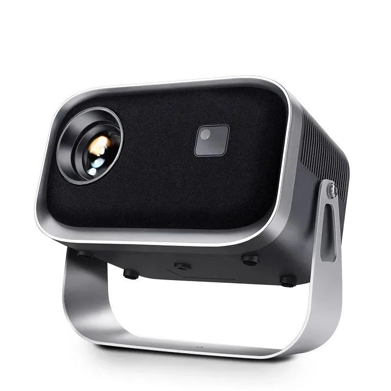 Home HD portable projector with bracket, 1280x720 resolution, 150 lumens brightness, and remote control