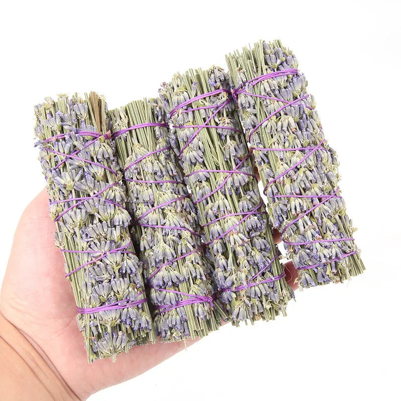 Natural lavender aromatherapy dried flower stick measuring 4 inches for botanical air freshening