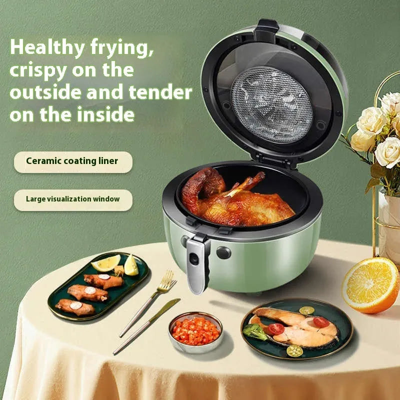 8L air fryer oven with mechanical buttons, nano-ceramic coating and EU conversion plug