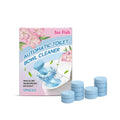 12-pack automatic toilet bowl cleaner tablets with fizzing decontamination sheets in a foil pack
