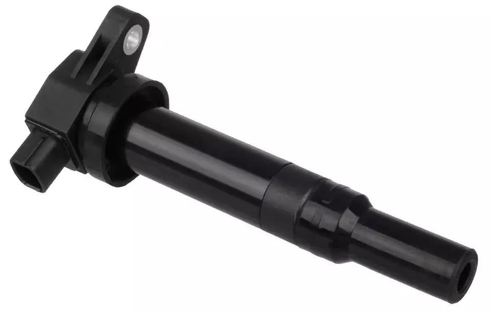 Black ignition coil with Hyundai part numbers 27301-3E400 273013E400 for 4 cylinder engines