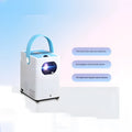 Smart HD home projector with remote control showing 1280x800 resolution display