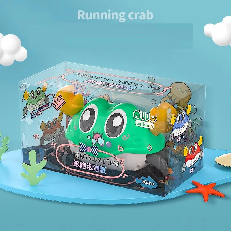 Running bubble crab toy car in red, ABS body, battery-free double loop walking, indoor outdoor toy for ages 3+