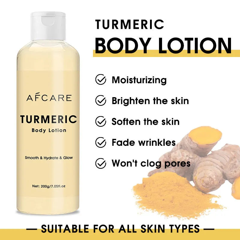Turmeric body butter body milk 200g bottle with hydrating and oil control formula