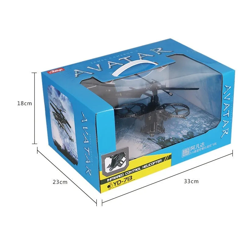 Black remote control helicopter model with ABS plastic body and rotor blades