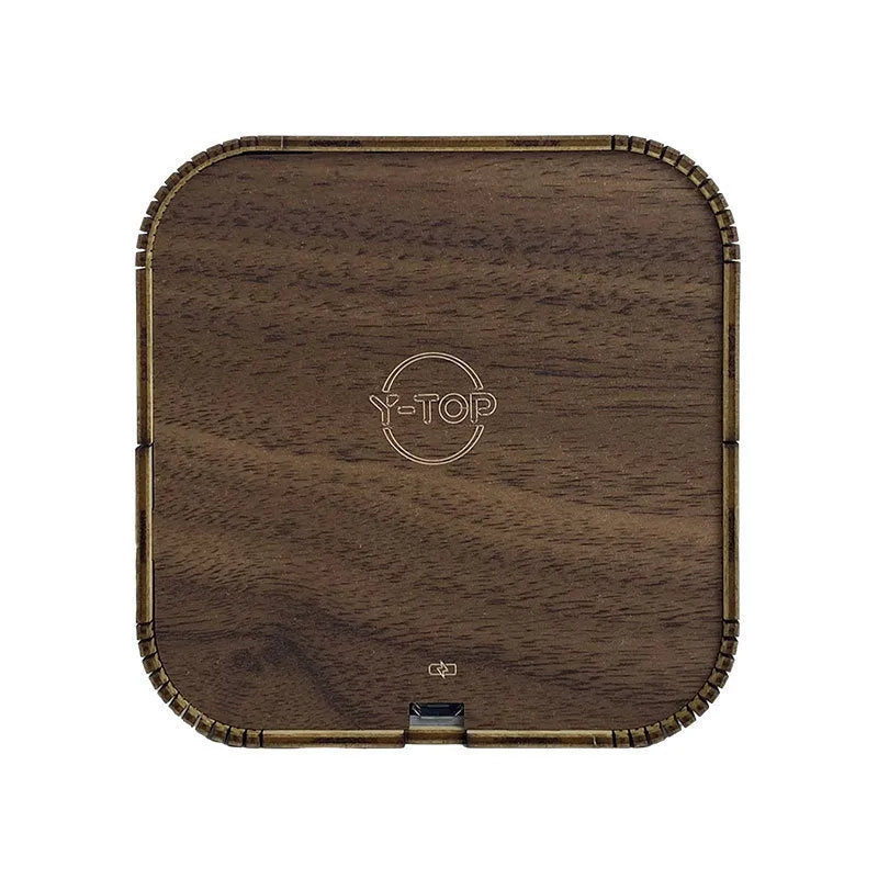 Wood carving lamp with geometric stereo design, wentianxiang pattern, 90x90x50mm, battery-powered night light