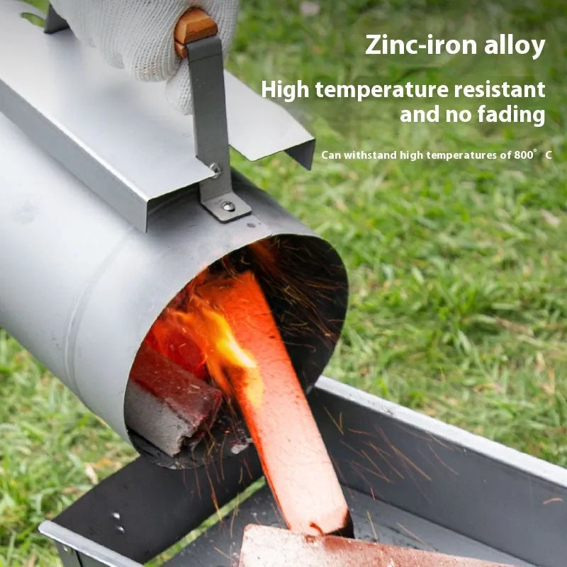 Zinc-iron alloy outdoor charcoal barbecue bucket igniter firelighter tool