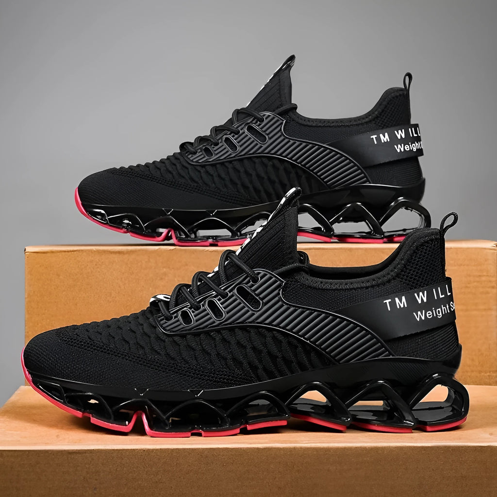Blade Sports solid colour mesh casual running shoes with rubber sole