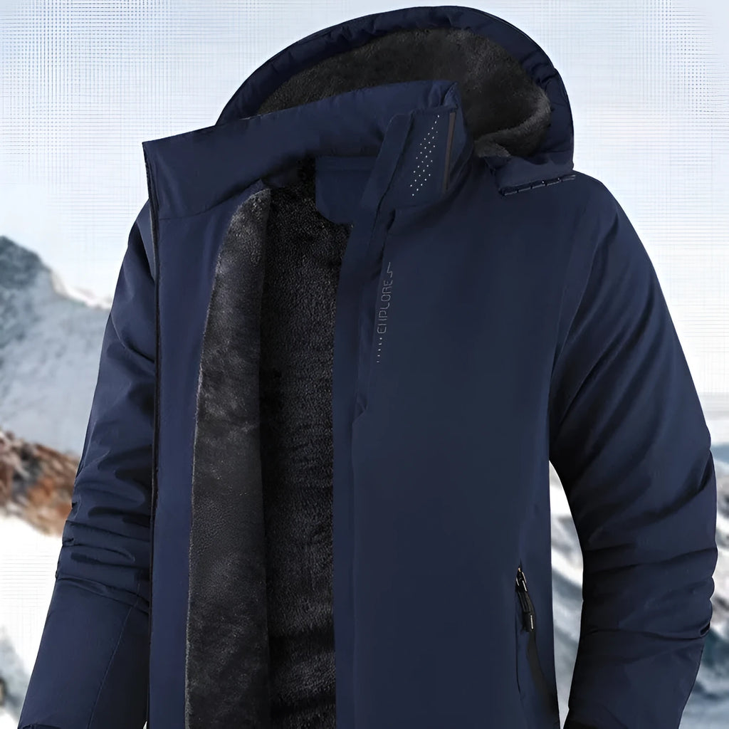 Autumn winter couple outdoor wind coat in dark blue, waterproof and windproof with extended sizes L to 9XL