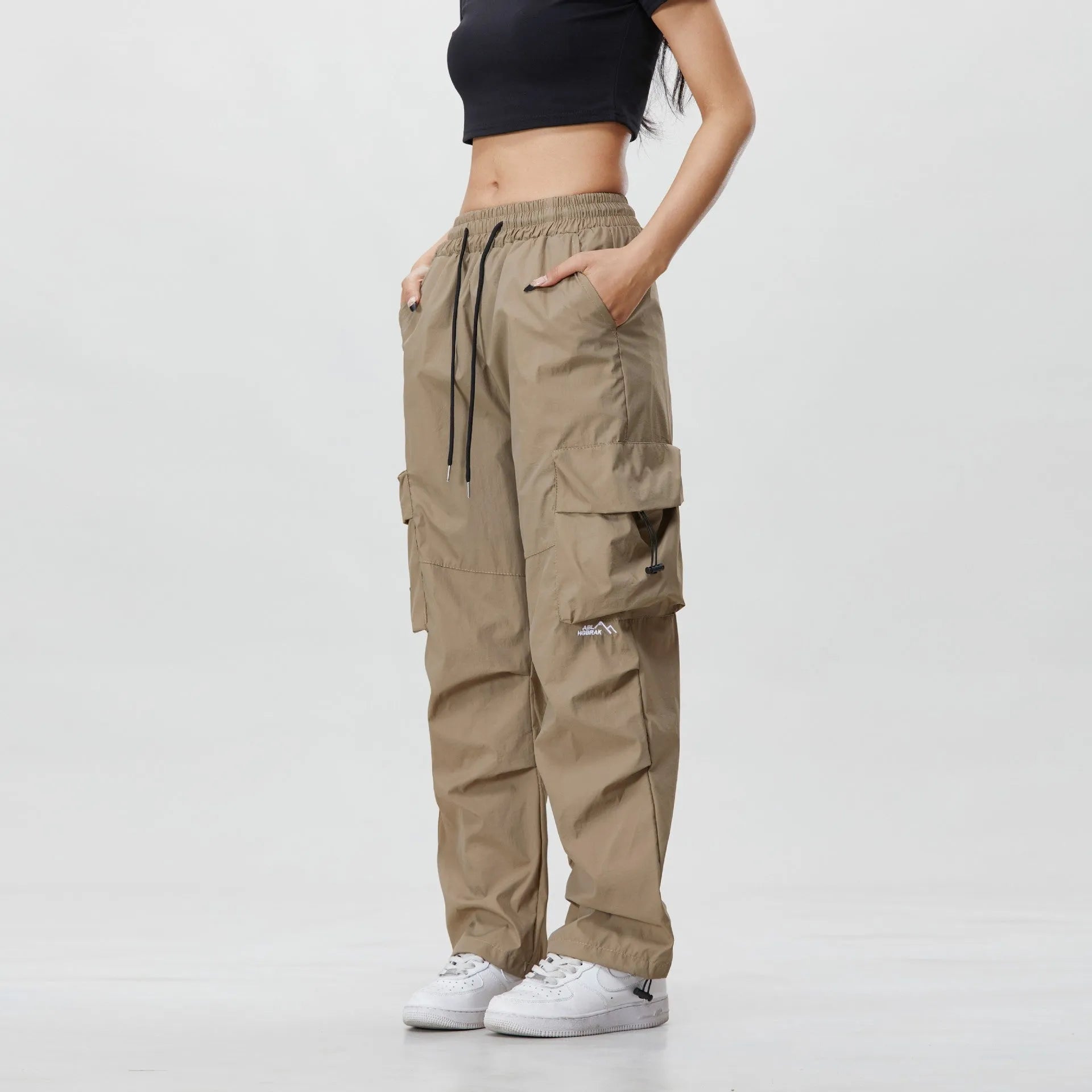 Mountain Retro Workwear Waterproof Trousers for men, cotton polyester blend, mid waist, solid colour, black colour