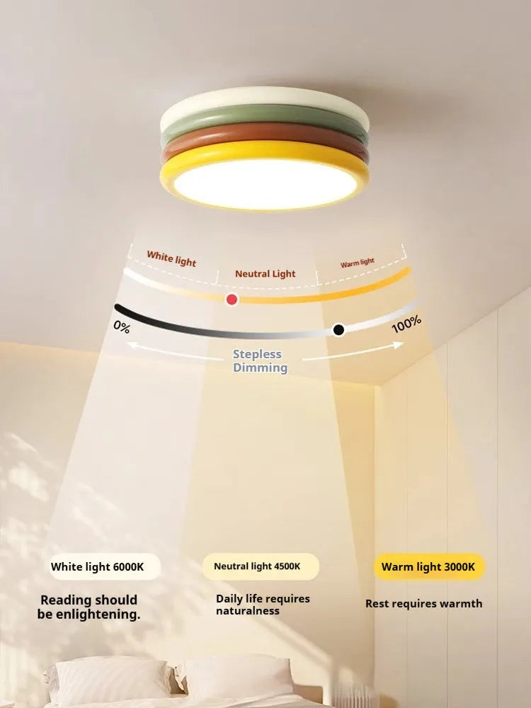 French cream style Nordic ceiling lamp for bedroom and study, 30cm 40cm 50cm, 220V