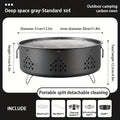Portable stainless steel charcoal barbecue grill with detachable parts and storage bag for outdoor camping
