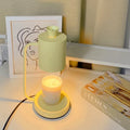 European-style metal aromatherapy melting wax lamp with dimmer switch on white background