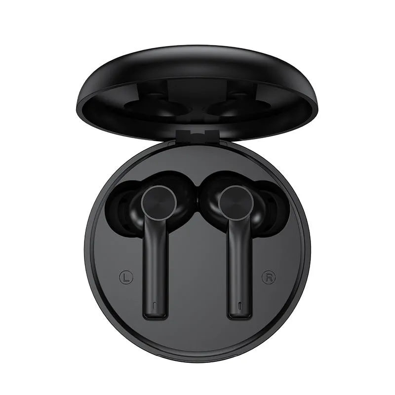 B16 Bluetooth Headset TWS 50 wireless in-ear earbuds with digital display charging case, ABS material, black colour