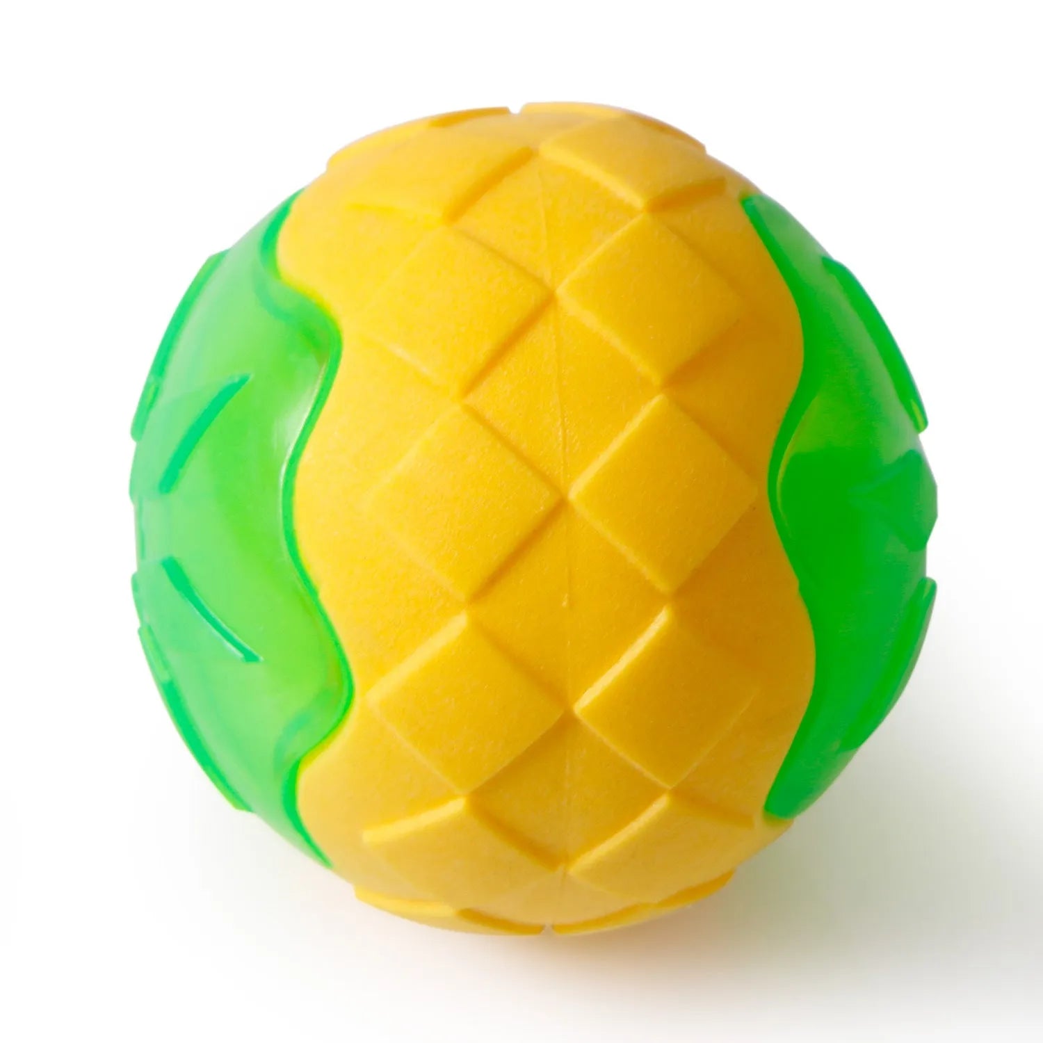 Blue dog toy ball 9 cm TPR material with squeak and glow features for chewing and fetch