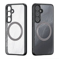 Black frosted magnetic phone case for Samsung S24 S24 Plus S24 Ultra with anti-fingerprint finish