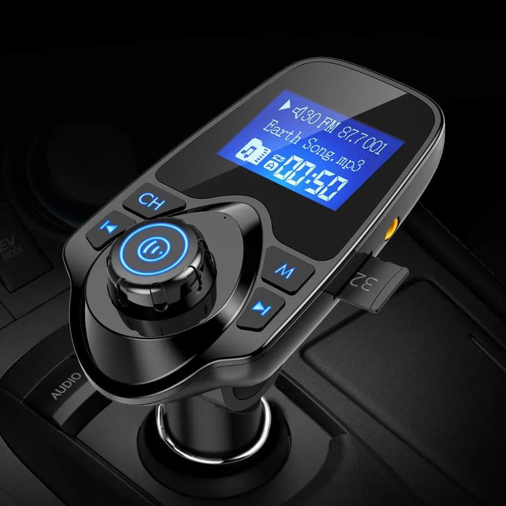 Player Audio And Video Navigation FM Transmitter with 1.3 inch monochrome screen and Bluetooth for cars