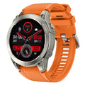 S53 Outdoor GPS Sports Smart Watch in Black or Orange with silicone wristband and 1.43 inch screen