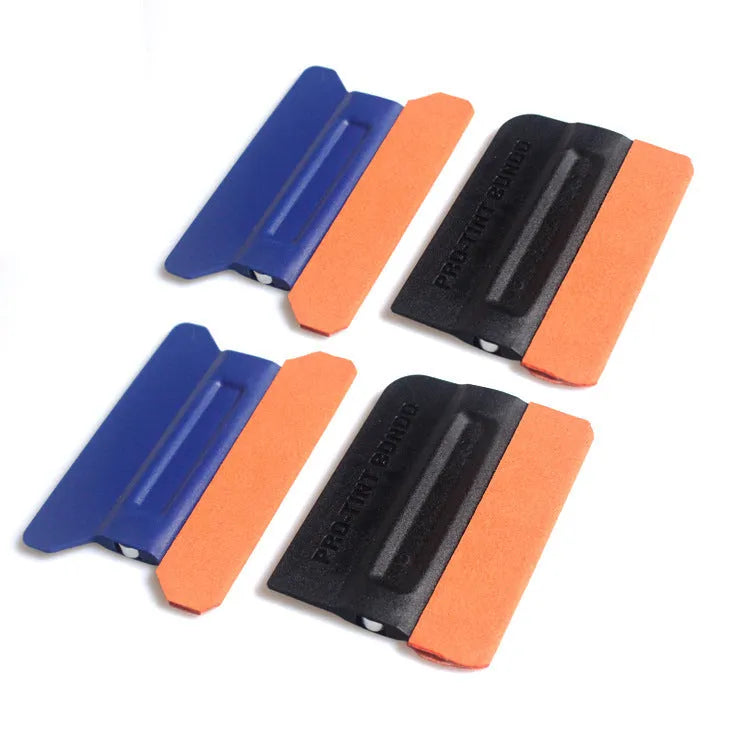 Car colour changing film tool scraper with ABS plastic handle and choice of four scraping surfaces