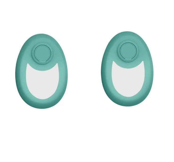 CJEER crystal hair removal device showing nano-glass surface and metal finger ring on compact flat tool