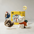 West Highland plush puppy dog soft toy in a gift set with two clothing items and PP cotton filling