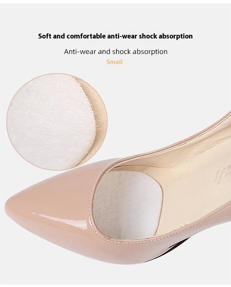 White thin felt anti-wear shoe tongue sticker for front palm protection.