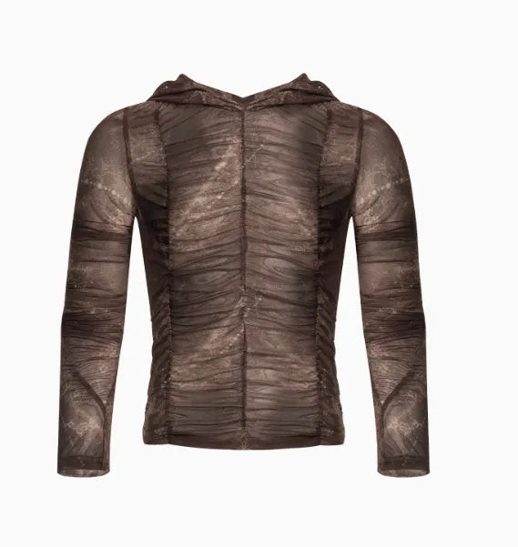 Lightweight ice silk bottoming shirt for boys in a picture colour, shown as a base layer under a printed top.