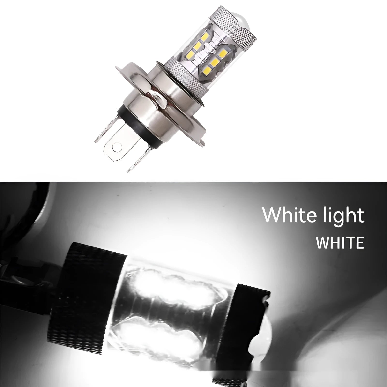 Car high power front fog-proof light with 6000K white beam, aluminium housing, 47x70mm