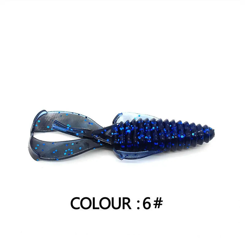PVC fishing soft bait lures in 8cm and 12cm sizes showing colour variations 1-12