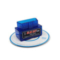 Compact black OBD2 Bluetooth diagnostic scanner for reading car engine fault codes.
