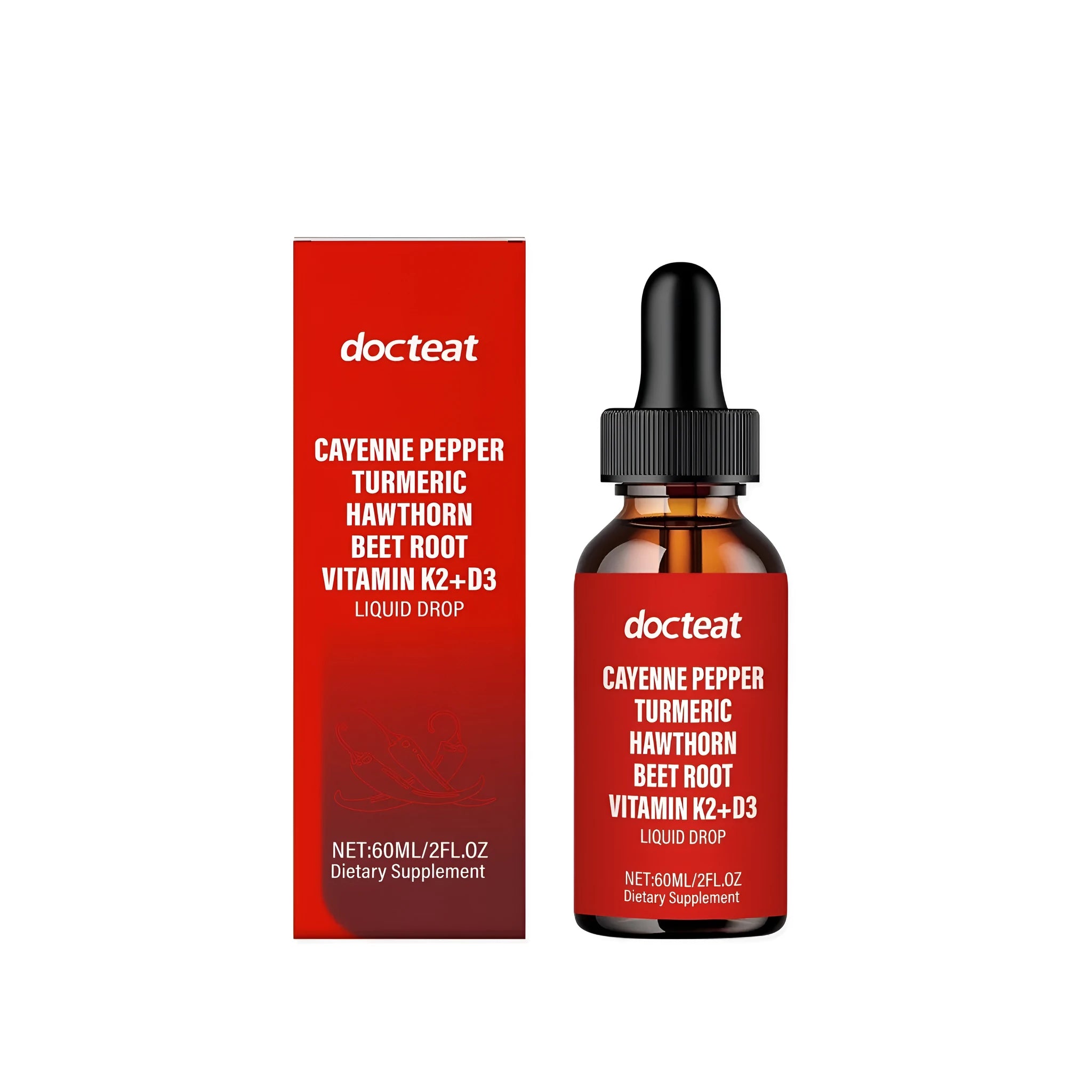 60ml bottle of Body Vitamin Nutritional Supplement Drops with a dropper.