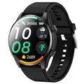 Intelligent outdoor sports watch with alloy case, black or steel colour, touch operation, heart rate monitoring and dual-frequency positioning.