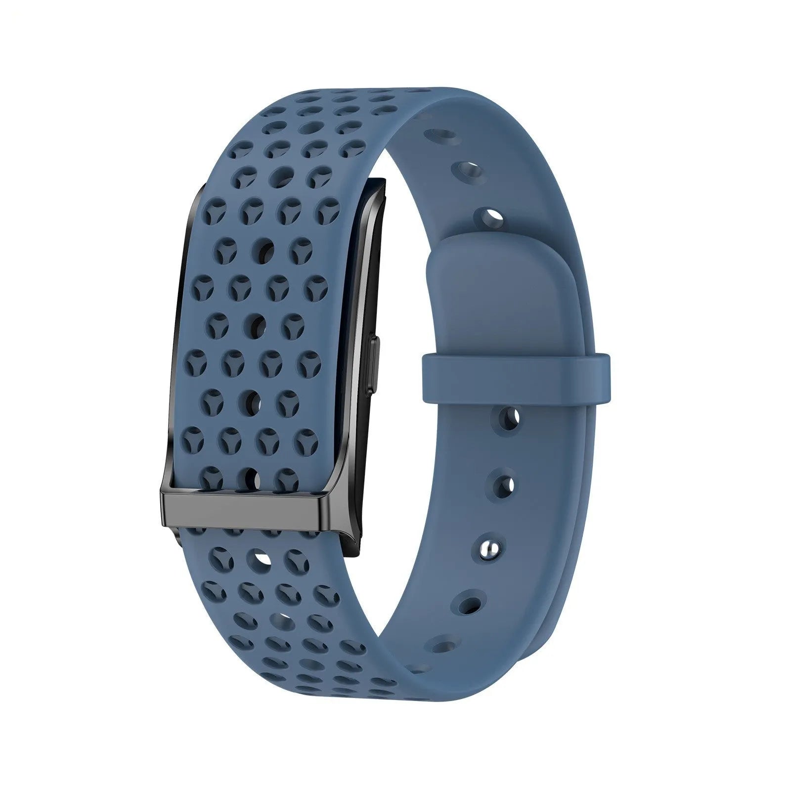 Blood oxygen sport smart watch with heart rate monitor and black nylon woven belt