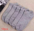 Degner unisex cotton polyester boat socks and tube socks in black white grey – 5 pairs pack