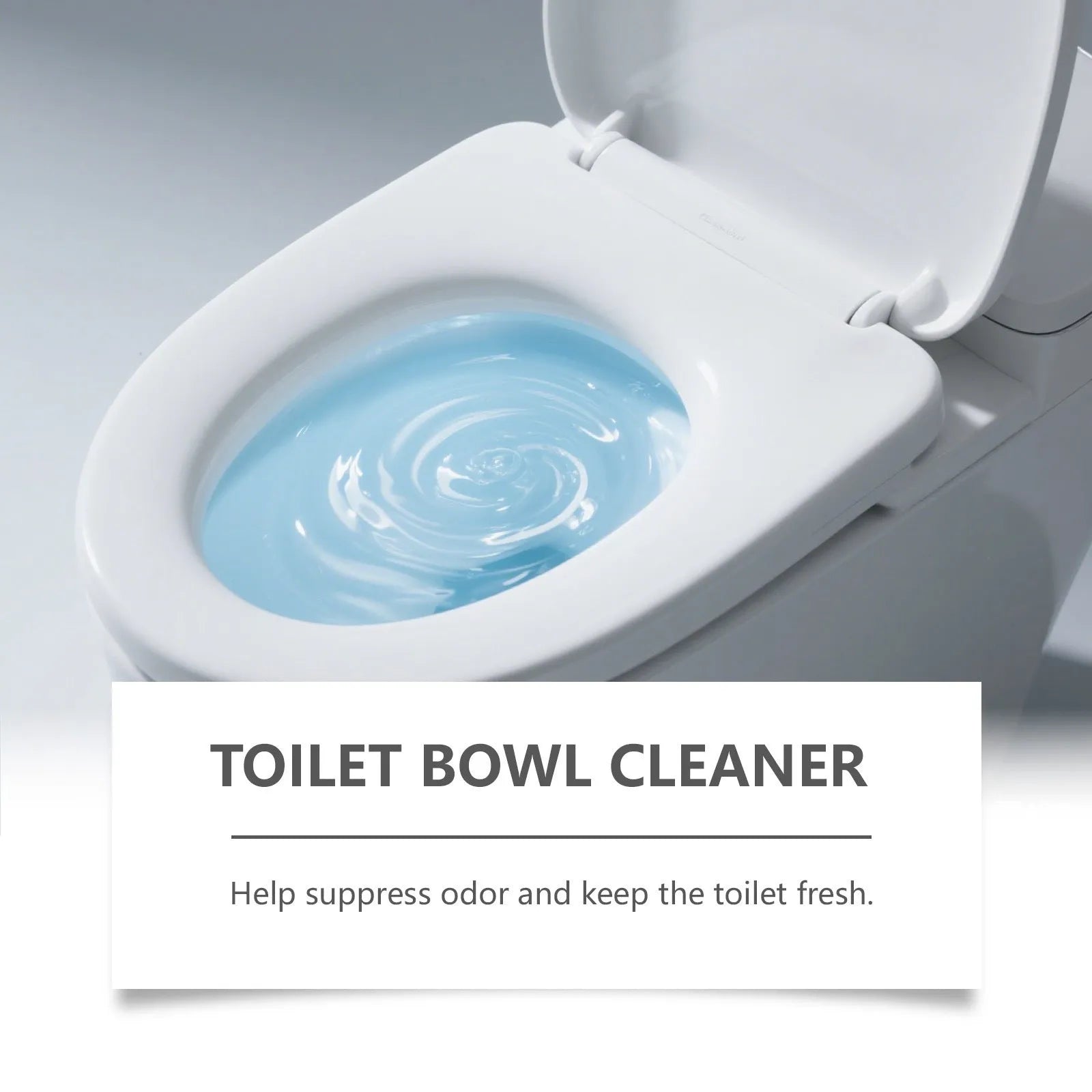 Toilet cleaning powder pack with four individual sachets for stain and odour removal.