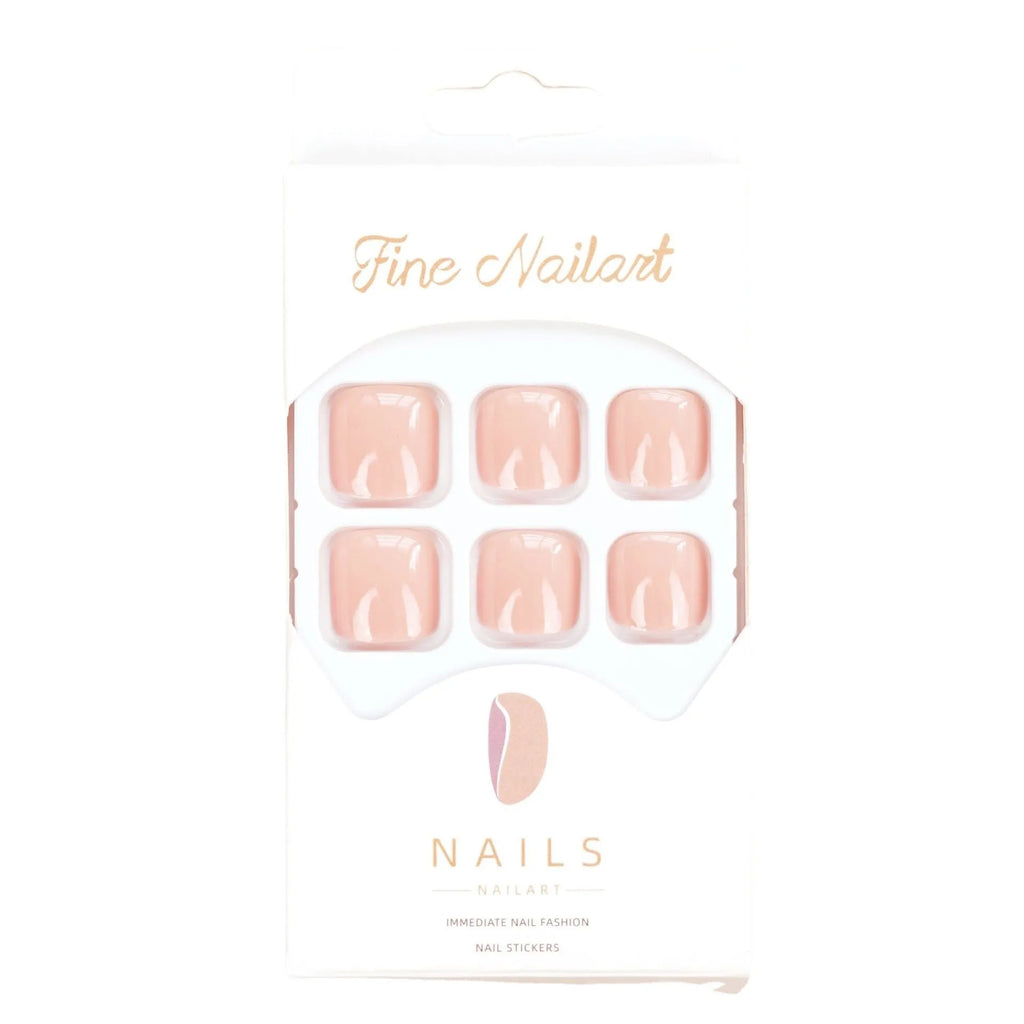 Toenail sticker set with glue adhesive in J-52 skin colour for DIY manicure pedicure decoration
