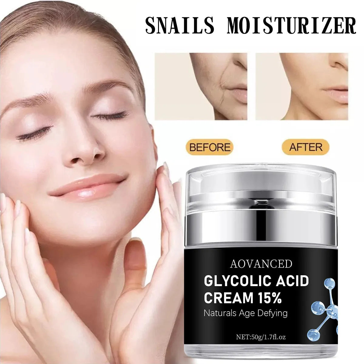 50g jar of salicylate exfoliating cream for facial nourishment and moisturising