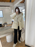 Women's high-waisted knitted wide-leg trousers in straight-leg design for winter wear