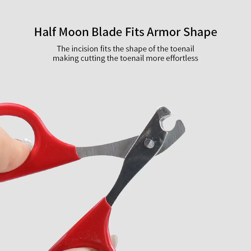 Pet nail clippers with stainless steel blades and coloured non-slip handles