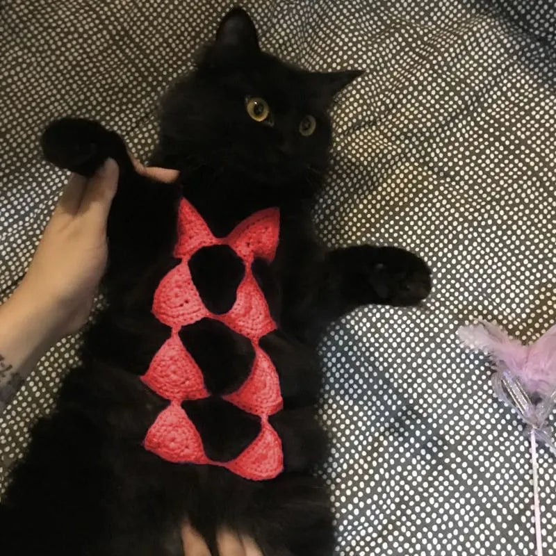 Sweet style cat bikini costume for Halloween and pet parties in various colours.