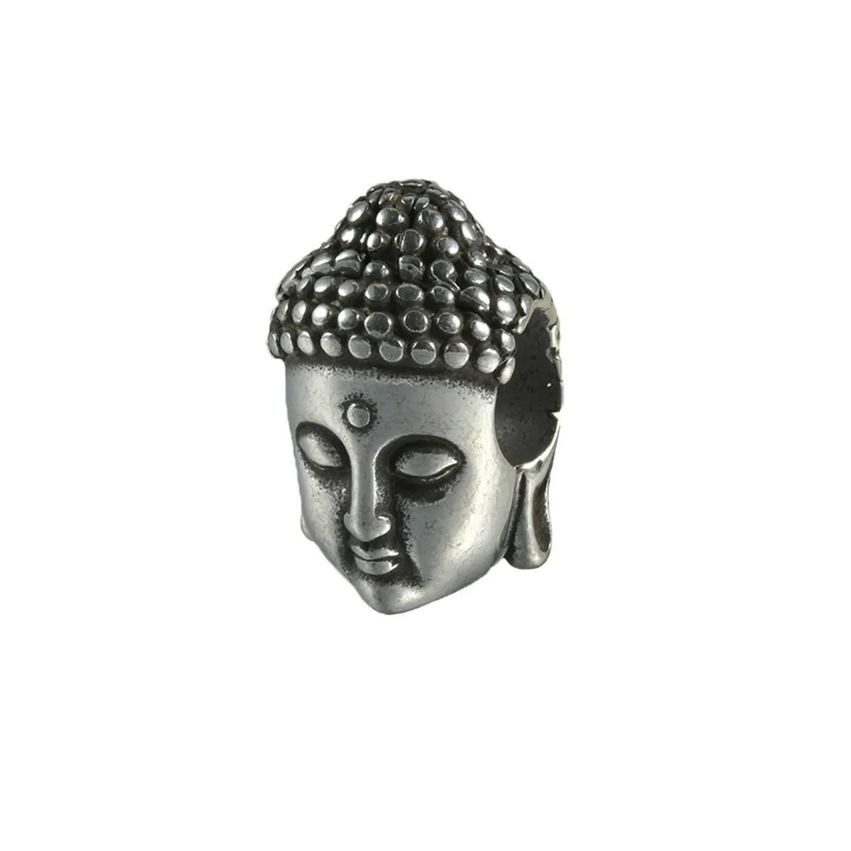 Stainless steel hollow skull Buddha head geometric auricle earring in electroplated colour options