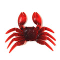 8cm PVC soft crab fishing lure in red and brown colour options for sea and freshwater fishing