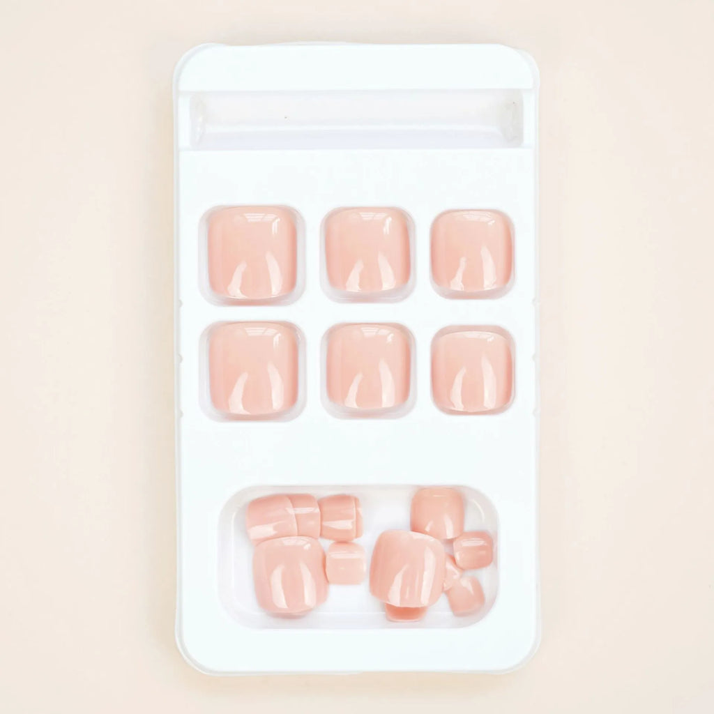 Toenail sticker set with glue adhesive in J-52 skin colour for DIY manicure pedicure decoration