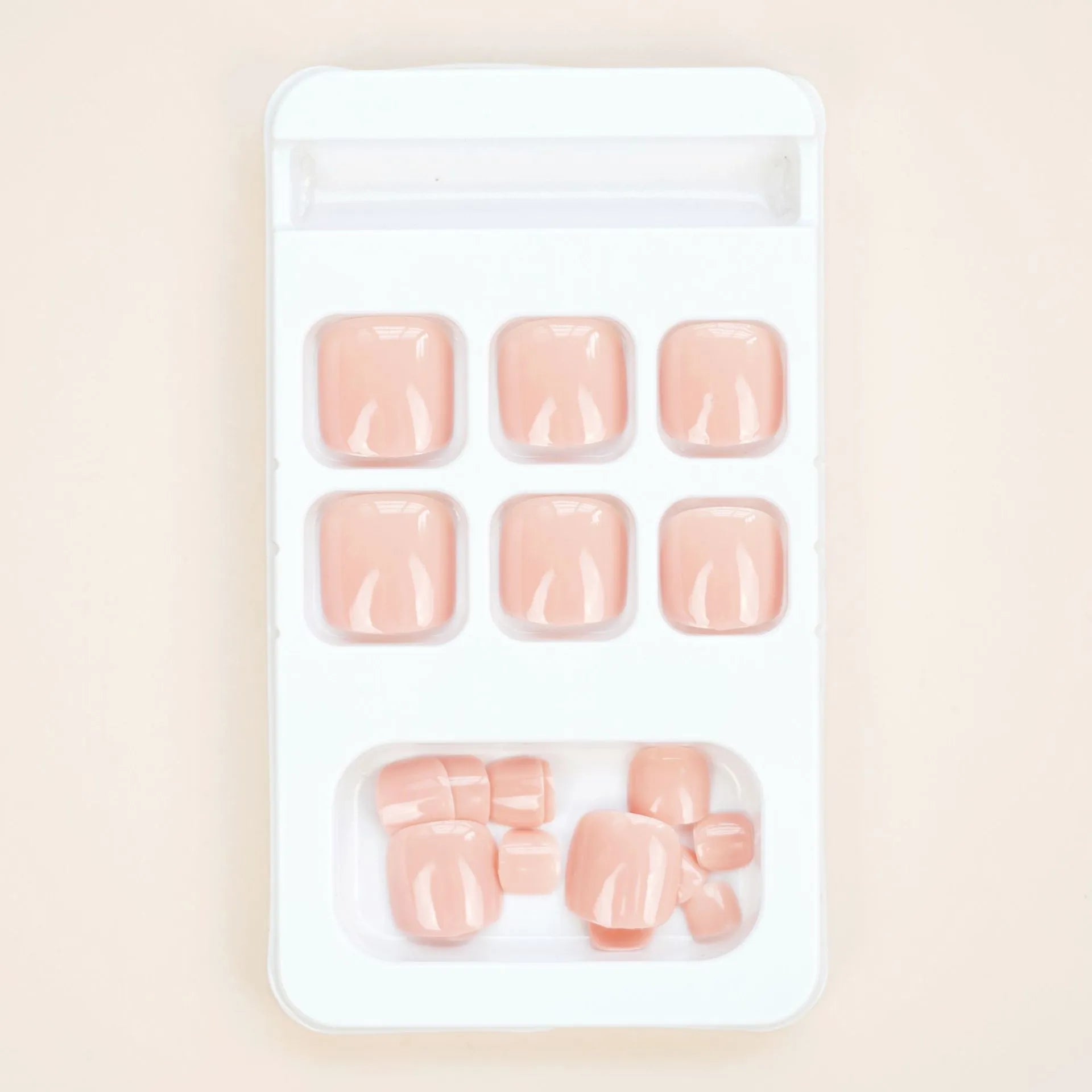 Toenail sticker set with glue adhesive in J-52 skin colour for DIY manicure pedicure decoration