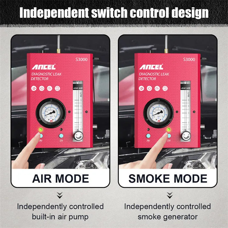 S3000 car vacuum leak and engine smoke detector tool for 12V automotive diagnostics