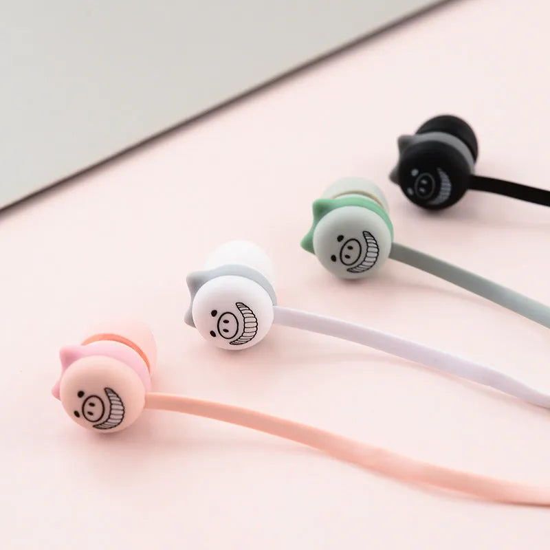 Wired in-ear headphones with 3.5mm plug and ABS cable in multiple colours